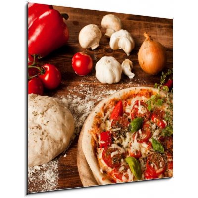 Obraz 1D - 50 x 50 cm - Pizza pizza vegetarián hlavní jídlo dne – Zboží Mobilmania