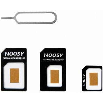 Adaptér SIM 3v1 (SIM, Micro SIM, Nano SIM) - NOOSY, barva černá – Zbozi.Blesk.cz