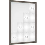 PROCITY Venkovní vitrína Classique, 16 x A4, plexi, šedá PRO | Zboží Auto