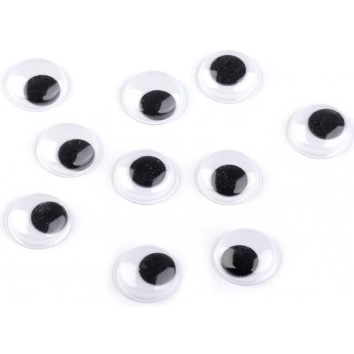 Samolepicí oči Ø18 mm - bílo-černá (50 ks) – Zboží Dáma