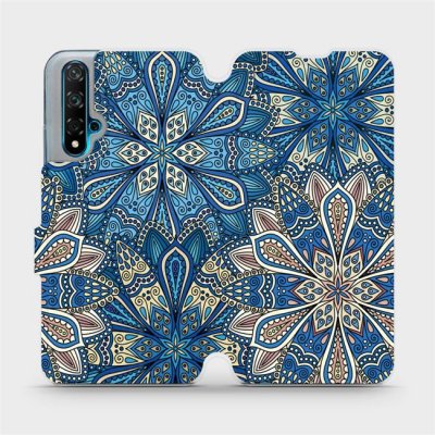 é Mobiwear Huawei Nova 5T V108P Modré mandala květy trochu polité saponátem – Zboží Živě