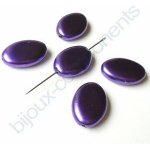 Estrela Skleněné voskované korálky, ovál, orchidejová - díky složitým technologickým procesům při výrobě, nelze zajistit vždy stejný odstín barvy !!! Varianta: PRLFO1611/17257/6 - 16x11mm, balení 6ks – Sleviste.cz