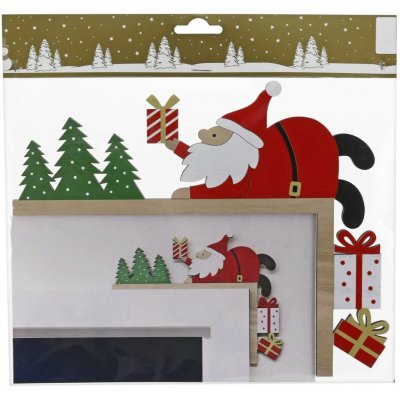 Gerd Rodermund Rohová dřevěná dekorace Santa, barevná, 23,5 x 19 cm – Hledejceny.cz
