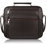 Paolo Peruzzi taška na dokumenty z pravé kůže bez vzoru – Zboží Mobilmania