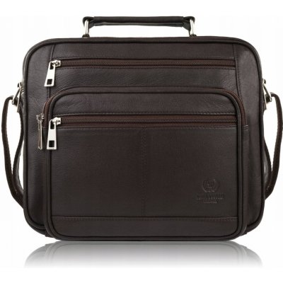 Paolo Peruzzi taška na dokumenty z pravé kůže bez vzoru – Zboží Mobilmania