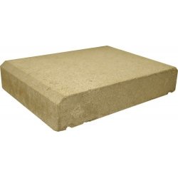 Betonový plot Simple Block plotová stříška ZDS 200 20 x 28 x 5,5 cm průběžná okrová