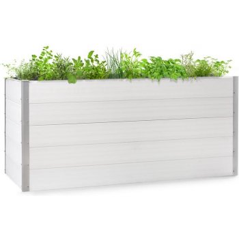 Blumfeldt Nova Grow záhon 195 x 91 x 100 cm WPC dřevěný vzhled bílý (GDW26-Nova Grow 19)