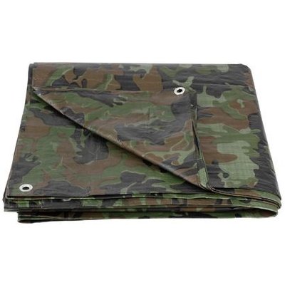 Strend Pro Plachta Tarpaulin Khaki 4x5 m, 80 g/m, zakrývací, oliva/kamufláž ST2170024 – Zboží Mobilmania