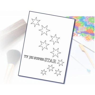 Radost v písku Šablona na pískování přání jsi super star – Sleviste.cz