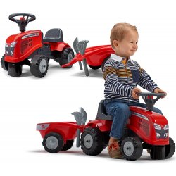 Alltoys Falk traktor Massey Ferguson červené s volantem