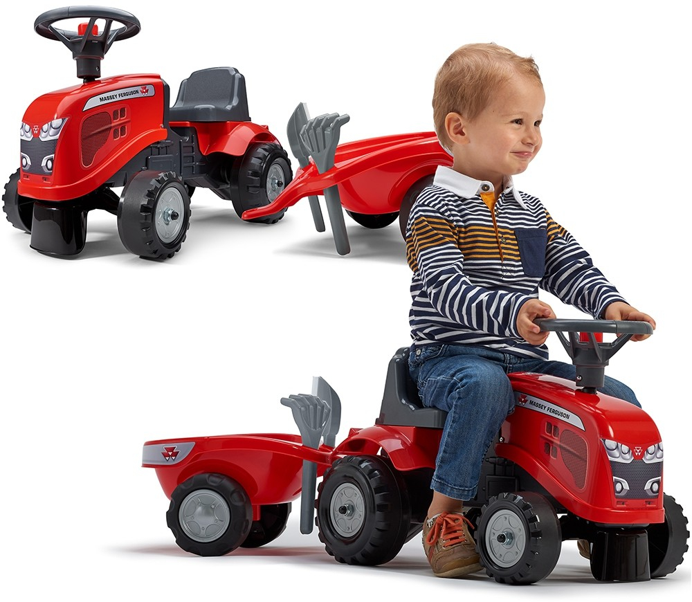 Alltoys Falk traktor Massey Ferguson červené s volantem