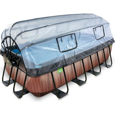 Exit Toys Frame s pískovou filtrací a kopulí 4x2x1m Dřevo – Hledejceny.cz