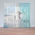 Sablio Záclony Surfař na vlně: 2ks 150x250cm – Hledejceny.cz