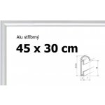 BFHM Hliníkový rám 45x30 cm stříbrný – Zboží Dáma
