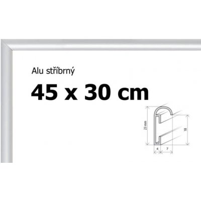 BFHM Hliníkový rám 45x30 cm stříbrný – Zboží Dáma