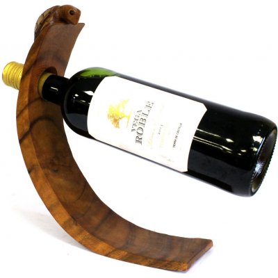 Dřevěný stojan na víno Želva