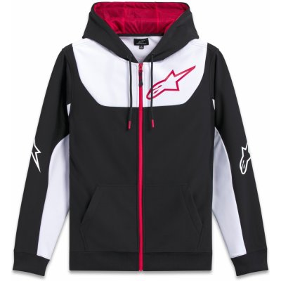 Alpinestars mikina SESSIONS 3 Hoodie černá/bílá /červená – Sleviste.cz