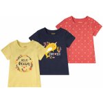 lupilu Dívčí triko, 3 kusy (86/92, světle žlutá / korálová / navy modrá) – Zboží Mobilmania