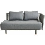 Cane-line Ukončovací díl levostranný Moments, 167x89x80 cm, rám kov, výplet lanko Soft Rope grey, sedáky venkovní látka AirTouch grey – Hledejceny.cz