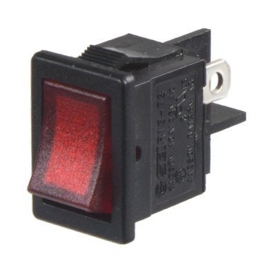 Spínač kolébkový hranatý 10A červený s podsvícením (47030) – Zboží Mobilmania