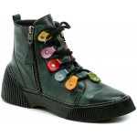 Karyoka 3121 tmavě zelené dámské zimní boty EUR 37 – Zboží Mobilmania
