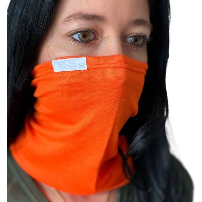 Nano šátek multifunkční s kapsou na filtr oranžová – Zboží Mobilmania