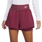 Nike COURT DRI-FIT ADVANTAGE Dámské šortky vínová – Sleviste.cz