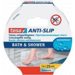 Tesa Páska protiskluzová samolepicí do koupelny 5 m x 25 mm transparentní – Sleviste.cz