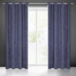 Zatemňovací závěs na kruhy tmavě modré barvy 140 x 250 cm – Sleviste.cz