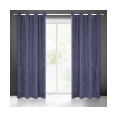 Zatemňovací závěs na kruhy tmavě modré barvy 140 x 250 cm – Sleviste.cz