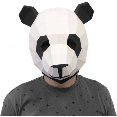 papírový model 3D maska Panda – Zbozi.Blesk.cz