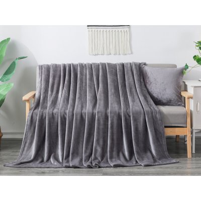 XPOSE Dětská mikroplyšová deka Exclusive tmavě šedá – Zboží Dáma