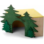 JK ANIMALS Dřevěný rohový domek Les pro králíky 19,5 x 19,5 x 19 cm – Hledejceny.cz