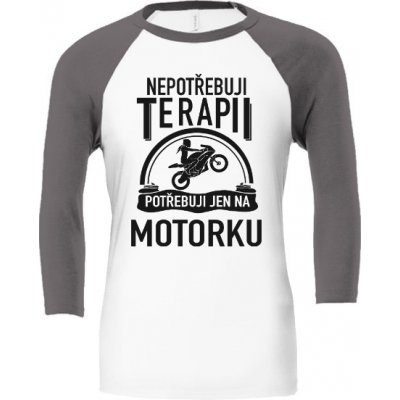 Tričko s potiskem Nepotřebuji terapii motorkářka dámské Červená – Zboží Dáma