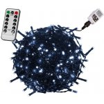 Voltronic 59743 Vánoční LED osvětlení 10 m studená bílá 100 LED + ovladač zelený kabel – Hledejceny.cz