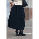 Italy fashion manšestrová sukně MALORY černá – Zboží Dáma