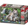 3D puzzle PRIME 3D PUZZLE Bílí tygři 63 ks