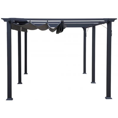 Sunfun Kreta Pergola s nastavitelnou střechou, 5,96 x 3,33 m 2,35 m šedá – Zboží Dáma