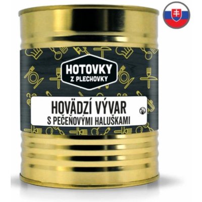 Hotovky z plechovky Hovězí vývar s játrovými knedlíčky 0,8 l – Zboží Dáma