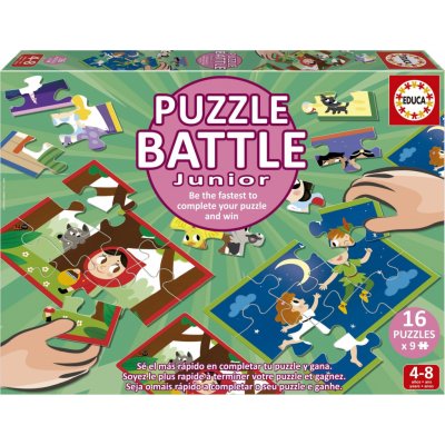 Educa Battle pohádky Stories Junior 16 druhů a 16 karet s obrázky 144 dílků – Hledejceny.cz