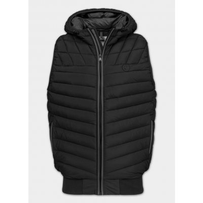 PitBull West Coast pánská zimní vesta Naylor s kapucí černá – Zboží Dáma