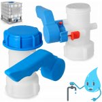 BRADAS Ventil pro kontejner na vodu IBC, vnitřní závit S60x6, vnější závit s odtokem S60x6 – HobbyKompas.cz