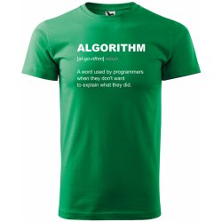 Sablio tričko s potiskem Algorithm zelené