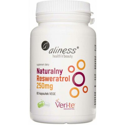 Aliness Přírodní resveratrol Veri-Te 250 mg 60 veg. kapslí – Hledejceny.cz