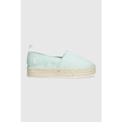 Calvin Klein Jeans PLATFORM ESPADRILLE ML BTW na platformě YW0YW01378 modrá – Zboží Dáma