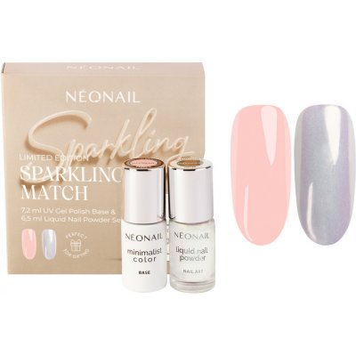 Neonails Set Minimalist Color Base Bloom Tone podkladový lak pro gelové nehty 7,5 ml + Nail Art Liquid Nail Powder Chameleon 04​​ gelový lak na nehty 6,5 ml – Zboží Dáma
