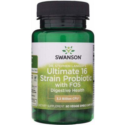 Swanson Probiotikum Dr. Stephen Langer's Ultimate 16 kmenů z FOS 60 kapslí – Zboží Dáma