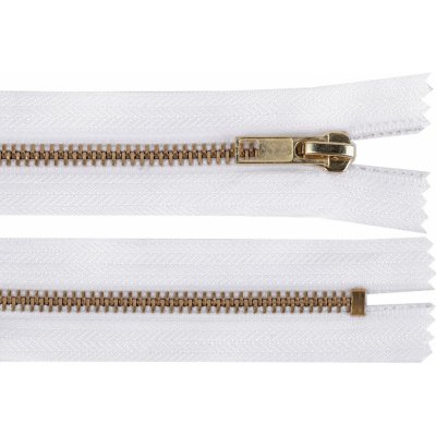 Kovový zip No 5 délka 10 cm (jeansový), malé, 101 bílá – Hledejceny.cz
