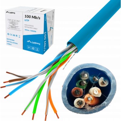 Lanberg LCU5-10CC-0305-B UTP, KAT.5E, 305m, modrý – Sleviste.cz
