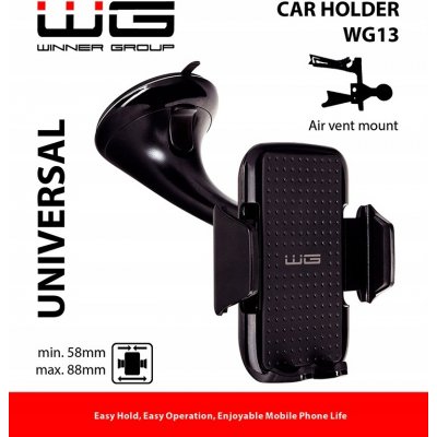 Winner Držák univerzální do auta (58-88 mm) WG 13 černá 4121 – Hledejceny.cz